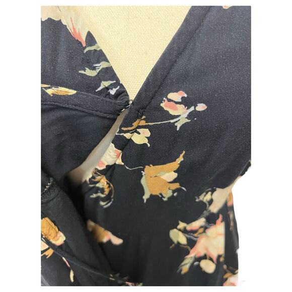 Abercrombie Fitch Wrap Dress Womens Extra Small Blue Floral V Neck Short Sleeve - Picture 13 of 13